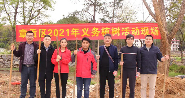 春回大地，萬物復蘇丨挺進環(huán)保聯(lián)合贛南專員辦、區(qū)生態(tài)環(huán)境局等單位開展義務植樹節(jié)活動